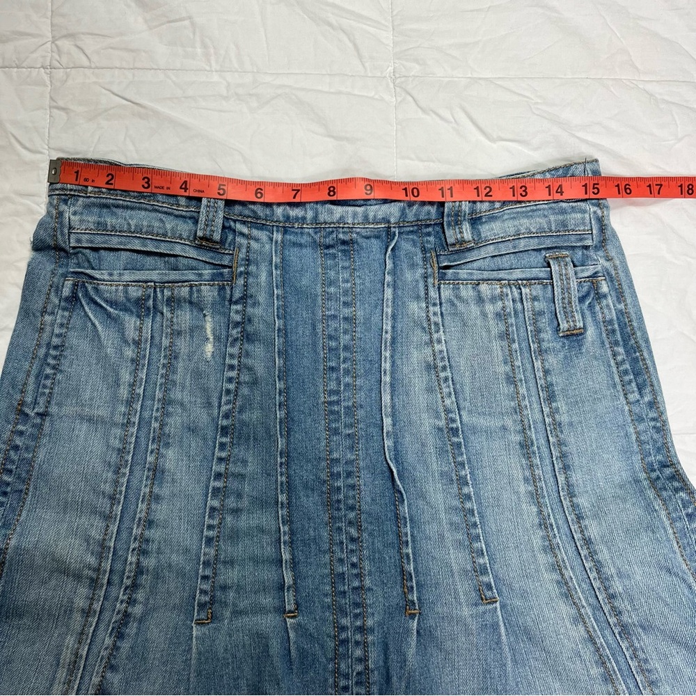 MNGjeans Light Wash Denim Midi Skirt Women’s Size 6 - Picture 6 of 9